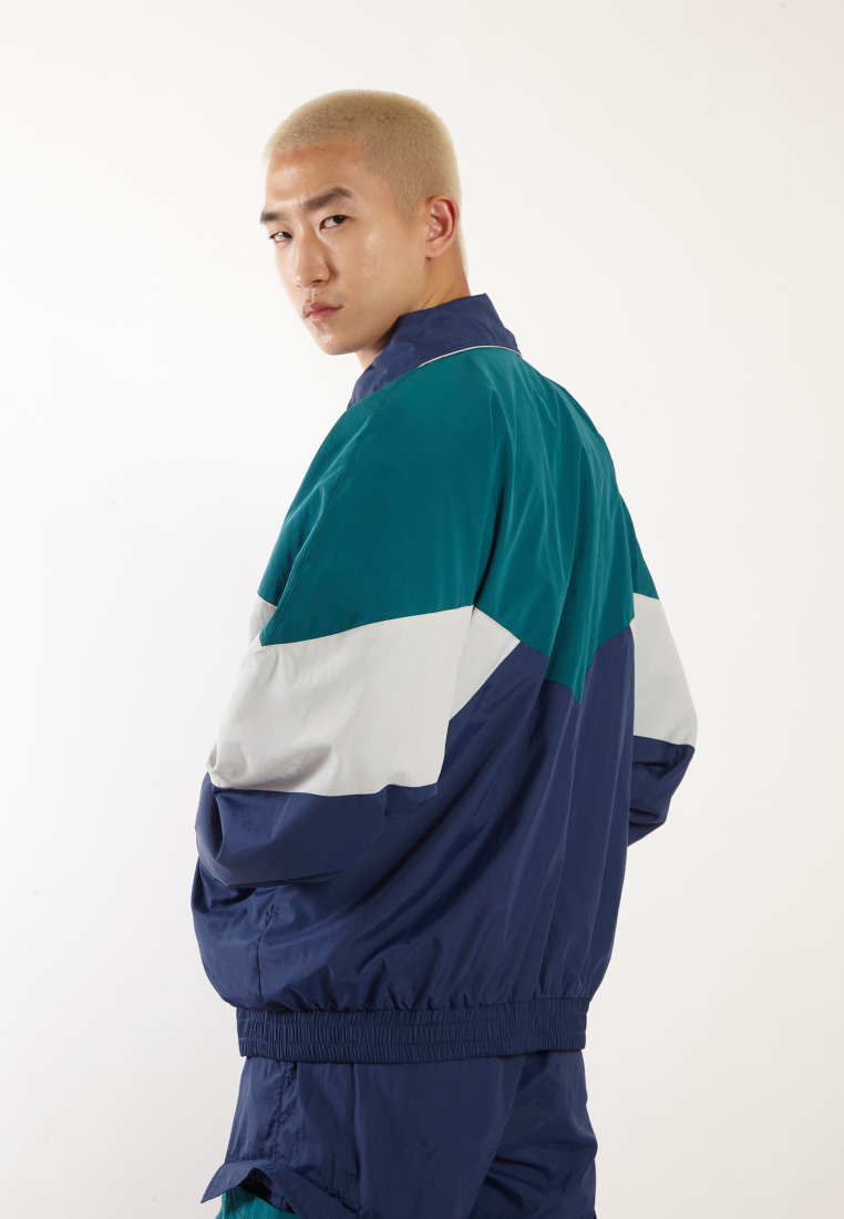 OCWA GALEO GREEN GREY NAVY BLUE OVERSIZED 80'S INSPIRED JACKET MEN