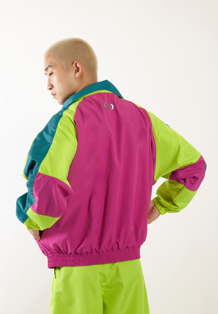 OCWA MIA NEON GREEN PINK FUCHSIA OVERSIZED 80'S INSPIRED JACKET MEN