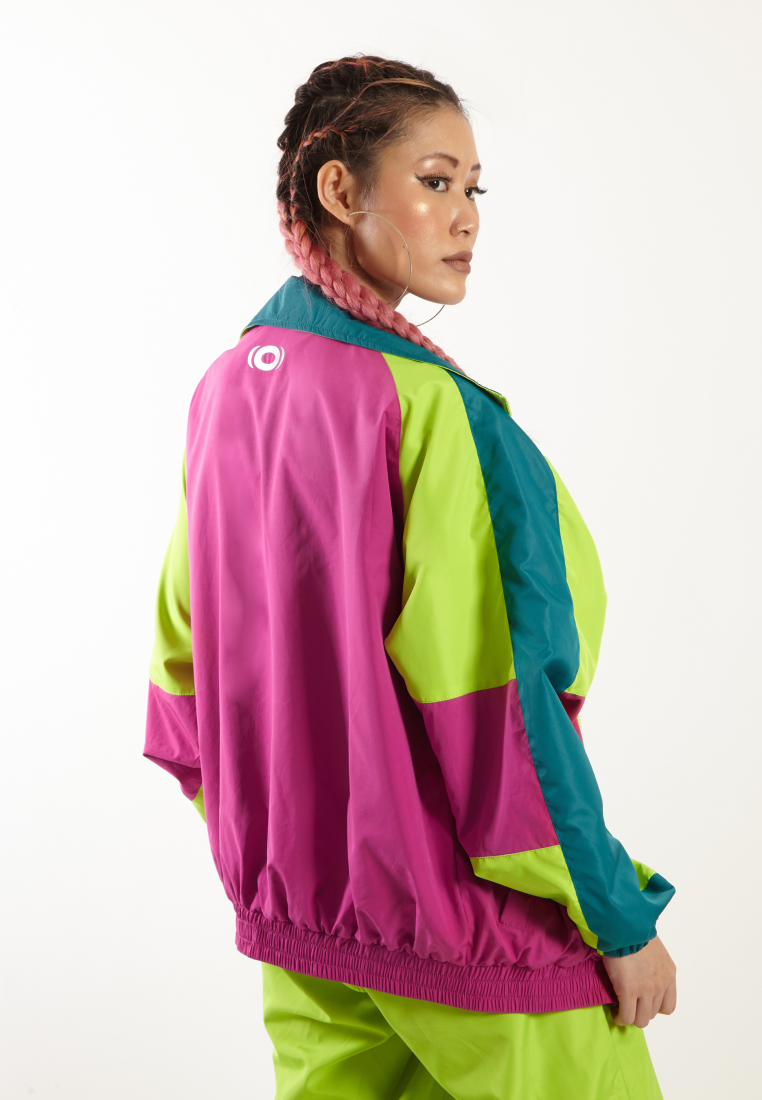 OCWA MIA NEON GREEN PINK FUCHSIA OVERSIZED 80'S INSPIRED JACKET