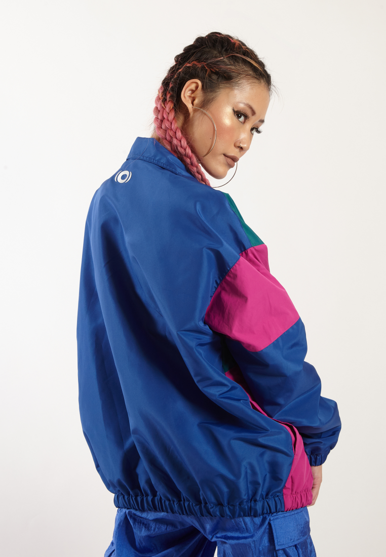 OCWA POSH 80S INSPIRED GREEN PINK FUCHSIA BLUE WATERPROOF JACKET