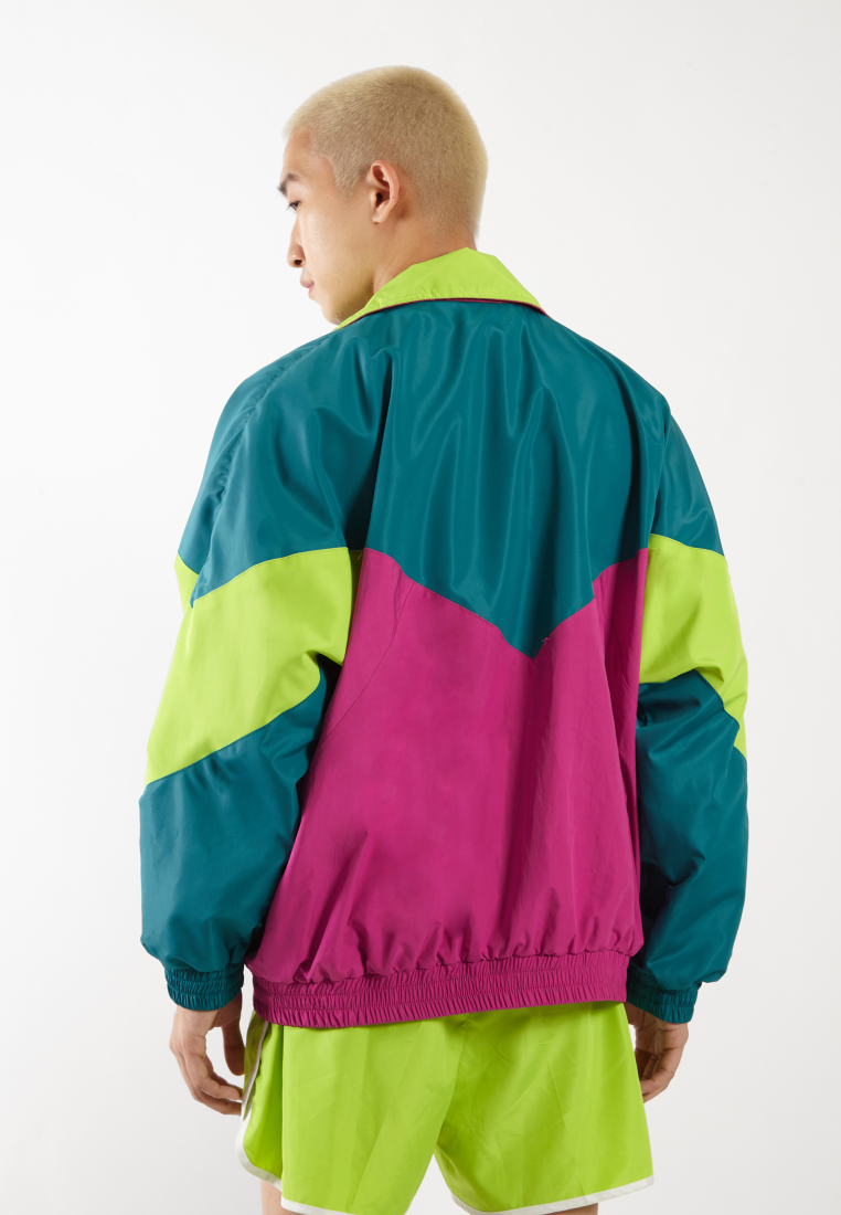 OCWA MARS NEON GREEN PINK FUCHSIA OVERSIZED 80'S INSPIRED JACKET