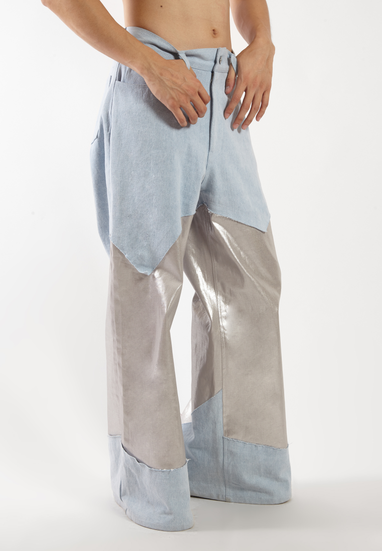 OCWA JENNER WIDE LEG LIGHT BLUE SILVER JEANS