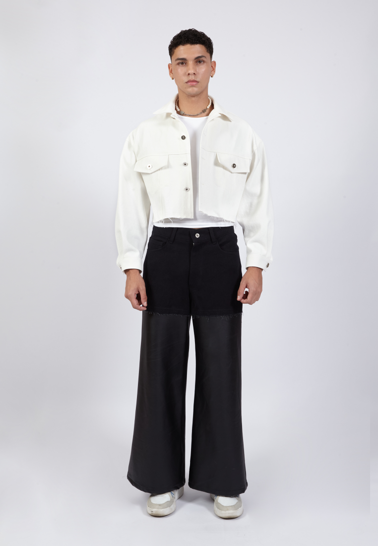 OCWA KOA WHITE CROP DENIM JACKET