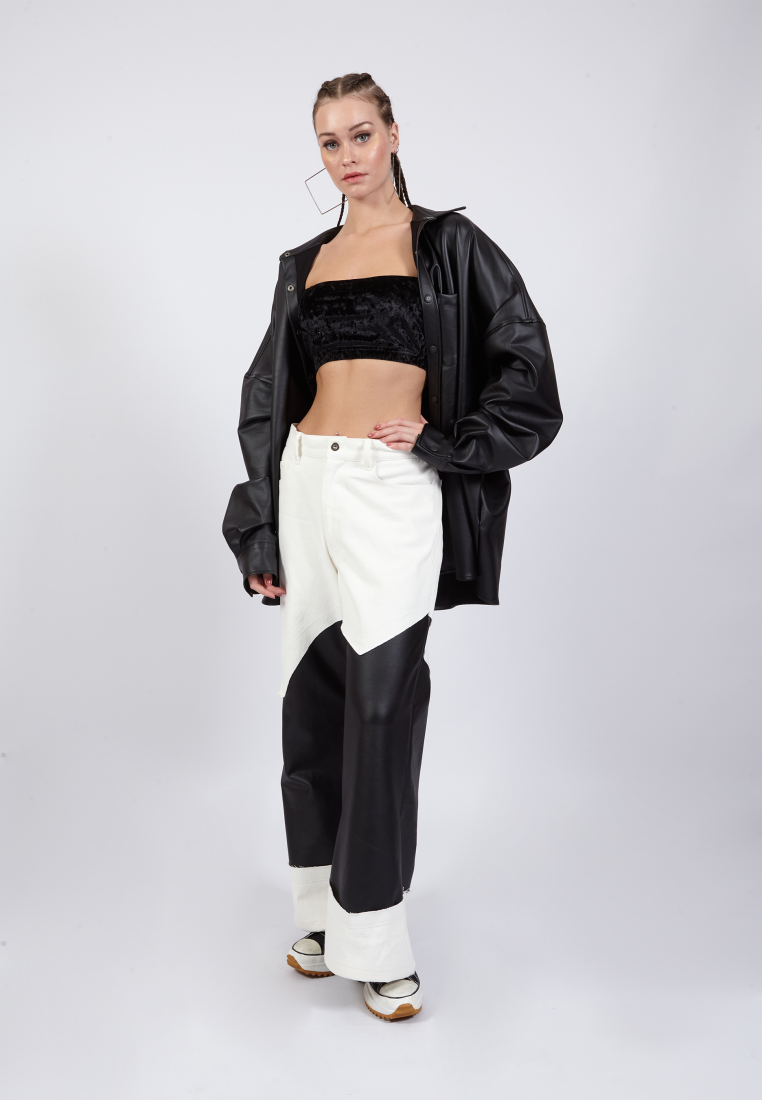 OCWA BROOKLYN OVERSIZED LEATHER Y2K SHIRT