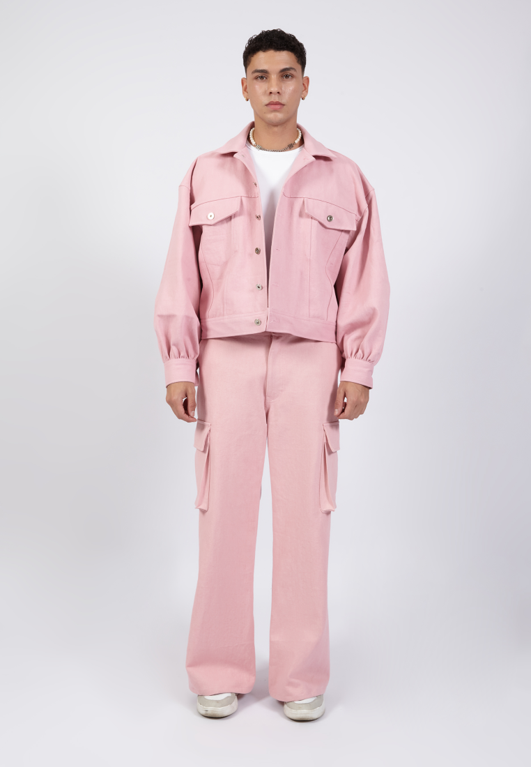 OCWA STAN FLARE CARGO DENIM PINK