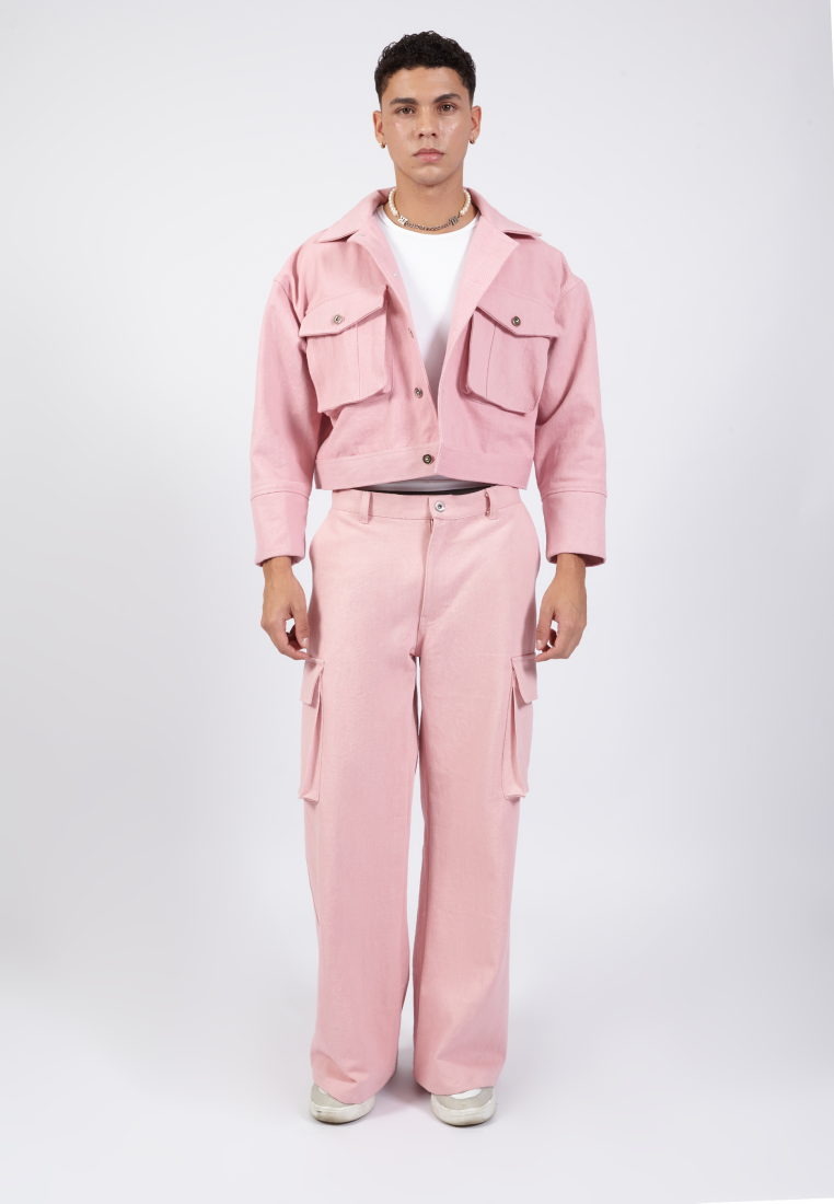 OCWA PREACH PINK OVERSIZED DENIM JACKET