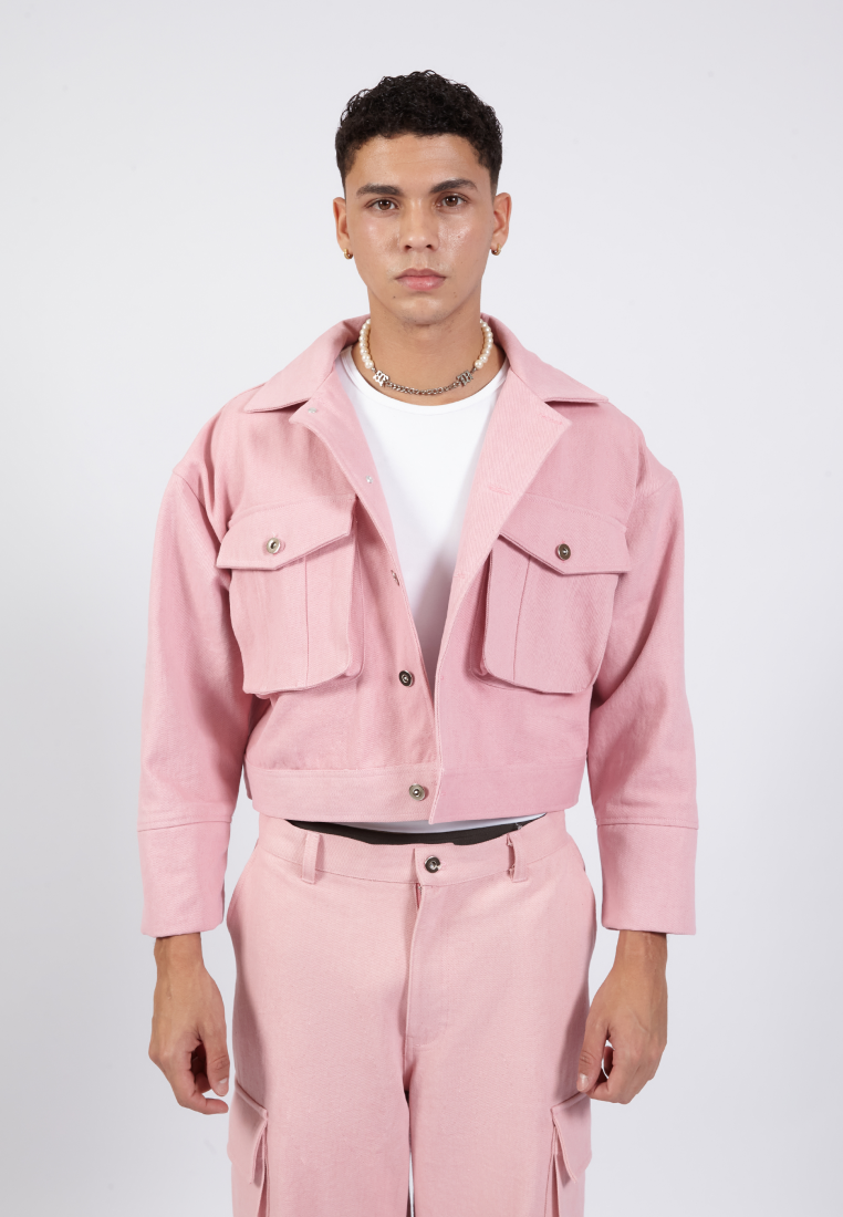 OCWA PREACH PINK OVERSIZED DENIM JACKET