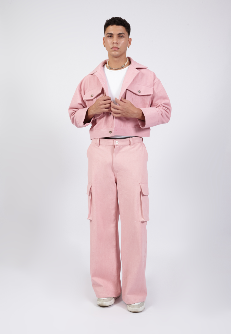 OCWA PREACH PINK OVERSIZED DENIM JACKET