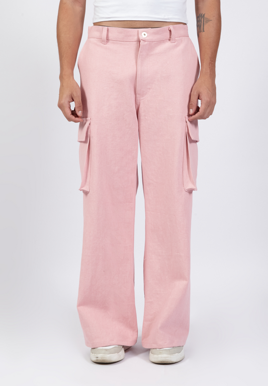 OCWA STAN FLARE CARGO DENIM PINK