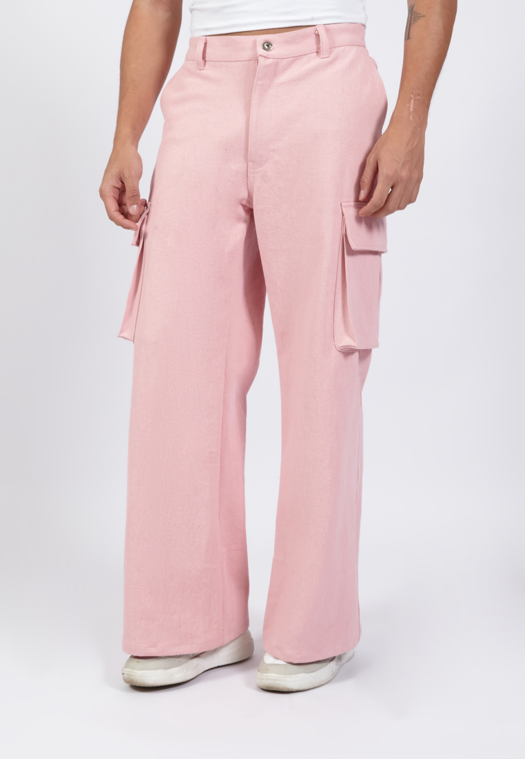 OCWA STAN FLARE CARGO DENIM PINK