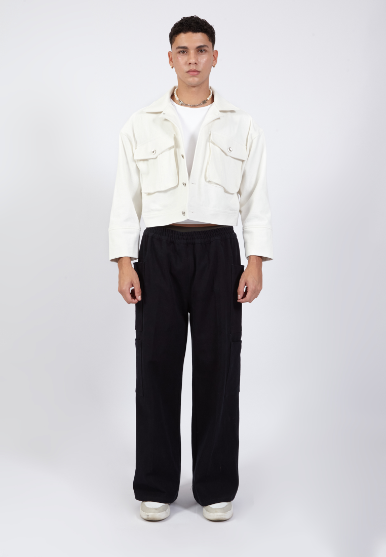 OCWA PREACH WHITE OVERSIZED DENIM JACKET