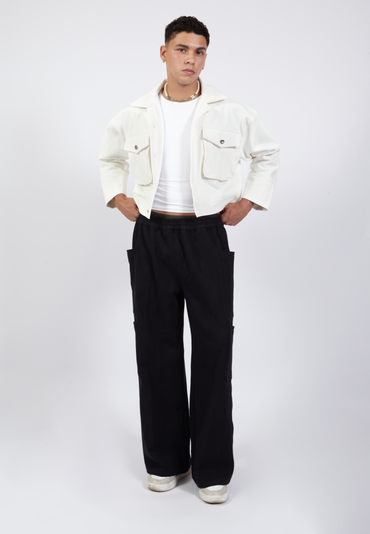 OCWA PREACH WHITE OVERSIZED DENIM JACKET