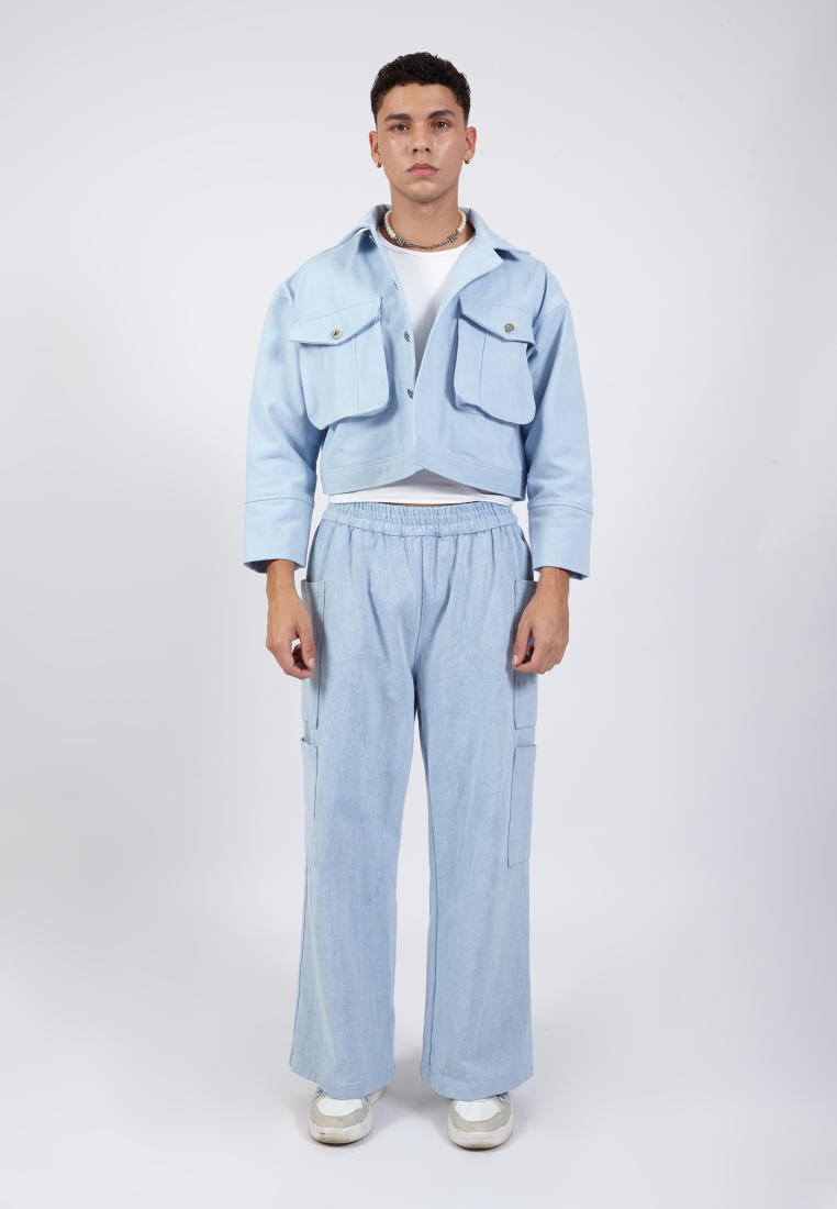 OCWA PREACH LIGHT BLUE OVERSIZED DENIM JACKET
