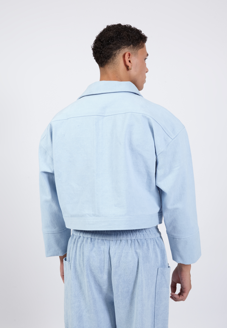 OCWA PREACH LIGHT BLUE OVERSIZED DENIM JACKET
