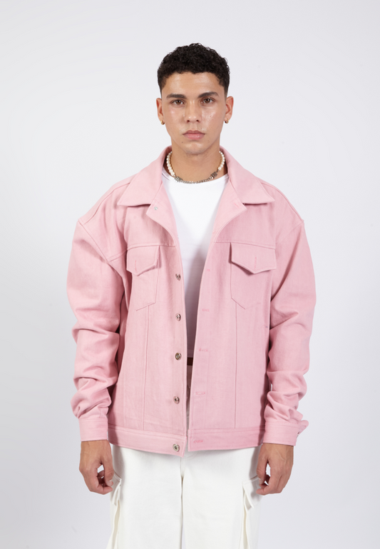 OCWA JUNO PINK OVERSIZED DENIM JACKET