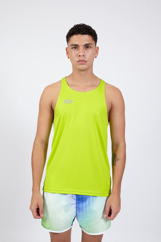 OCWA EVEREST FAST DRY HYBRID RUNNING SPORTS TANK TOP NEON GREEN