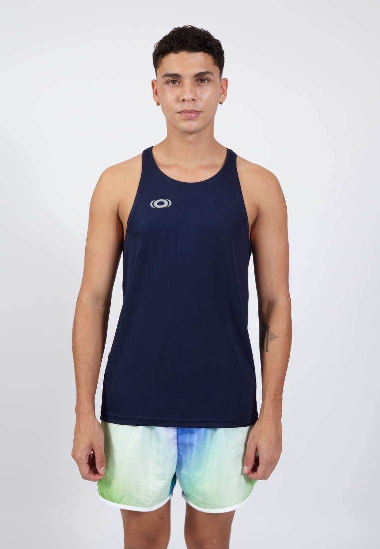 OCWA EVEREST FAST DRY HYBRID RUNNING SPORTS TANK TOP NAVY BLUE