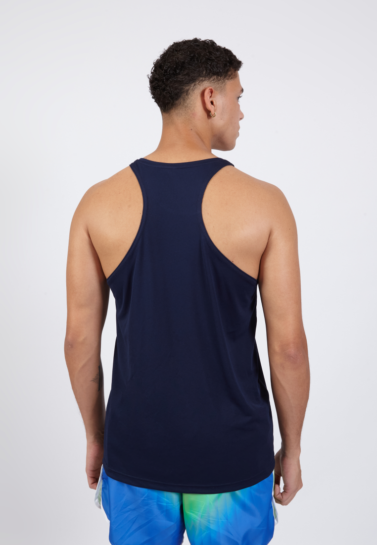 OCWA EVEREST FAST DRY HYBRID RUNNING SPORTS TANK TOP NAVY BLUE