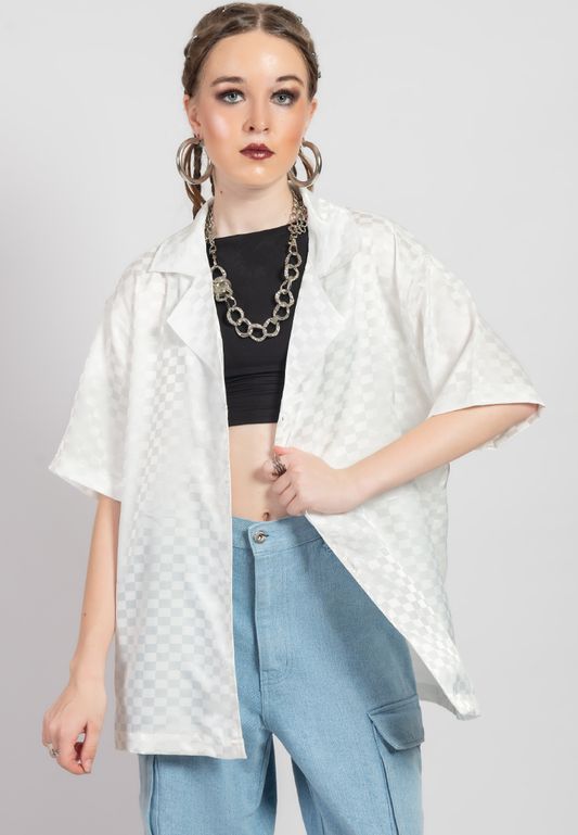 OCWA YORK OVERSIZED WHITE SHORT SLEEVE SHIRT