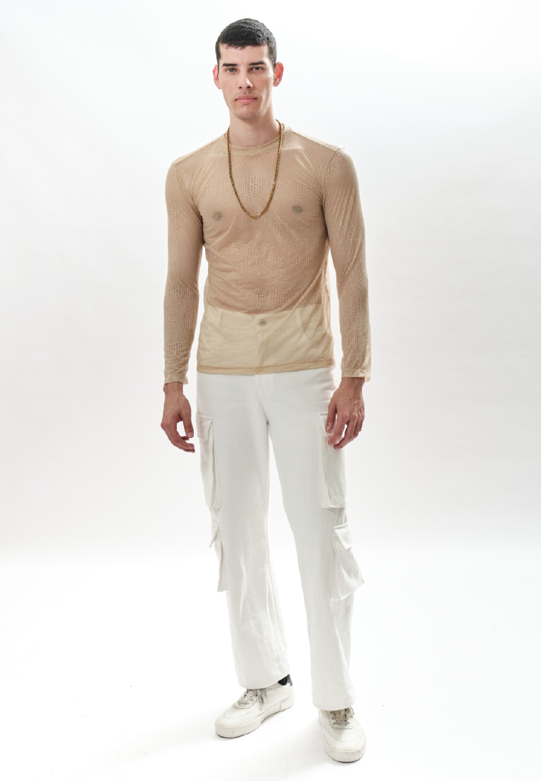 OCWA YORK SHEER TOP NUDE CREAM