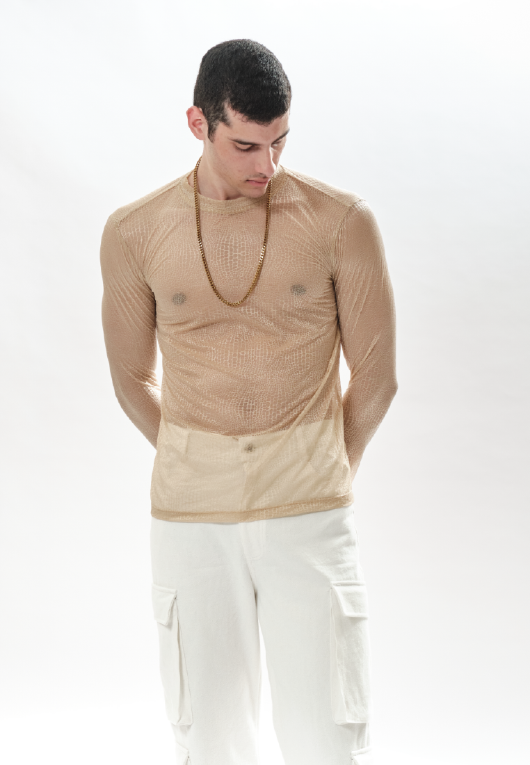 OCWA YORK SHEER TOP NUDE CREAM