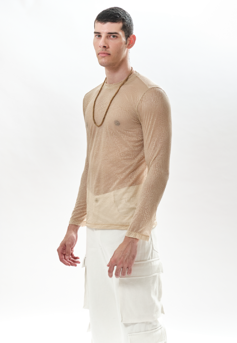 OCWA YORK SHEER TOP NUDE CREAM